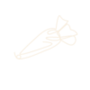 Illustration d'une poche à douille de couleur crème