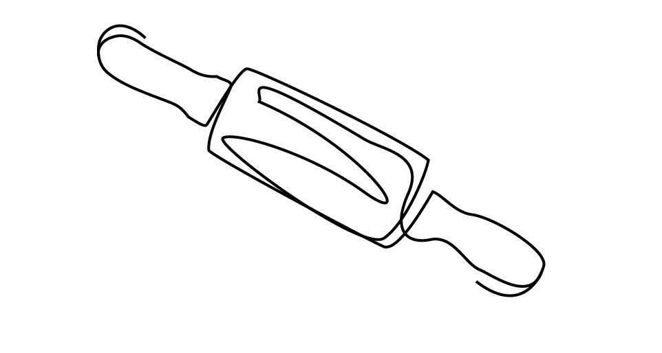 Illustration d'un rouleau à pâtisserie