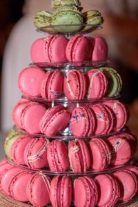 Macaron framboise et pistache